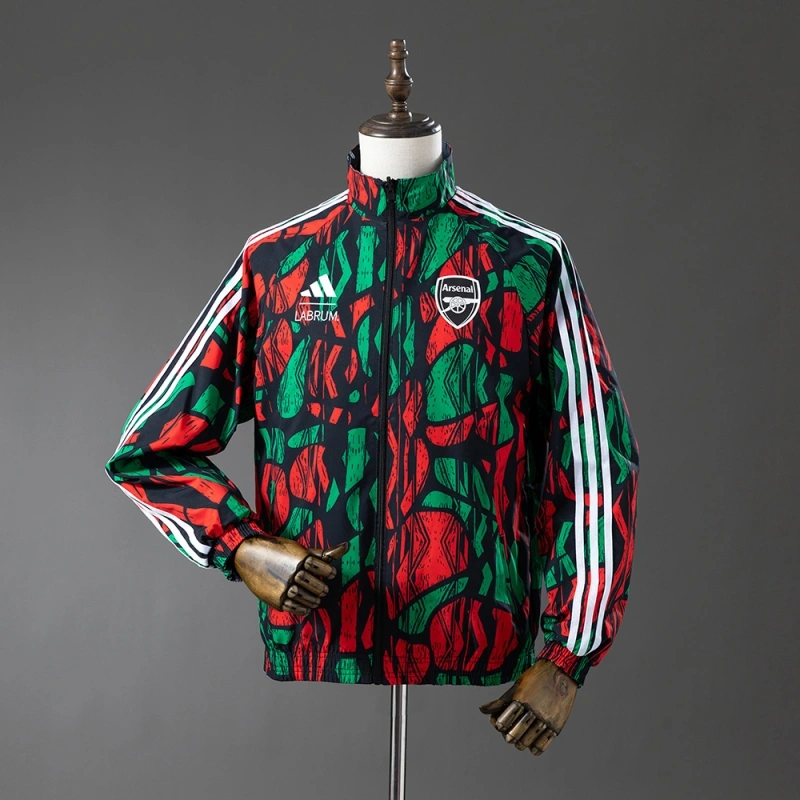 2025/26 Arsenal Reversible Jacket Windbreaker - Red & Black