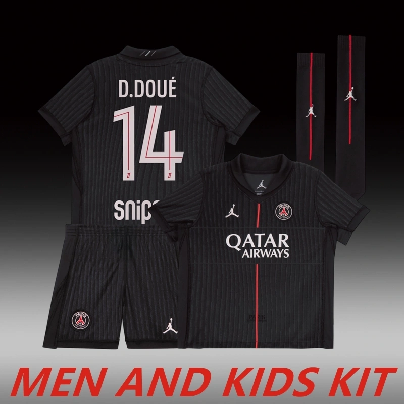 2025/26 Psg Fourth Third Away Men And Kids Kit