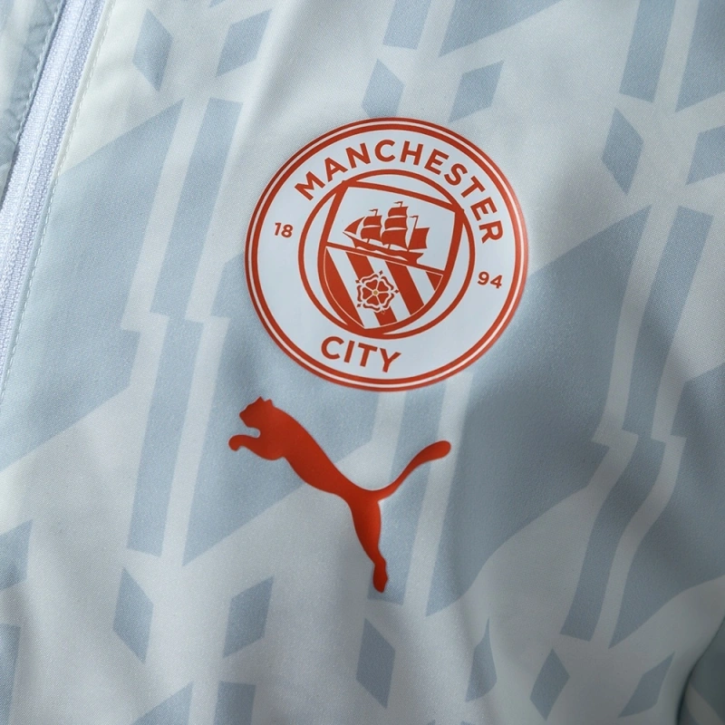 Manchester City Reversible Jacket Windbreaker - White & Mint Green