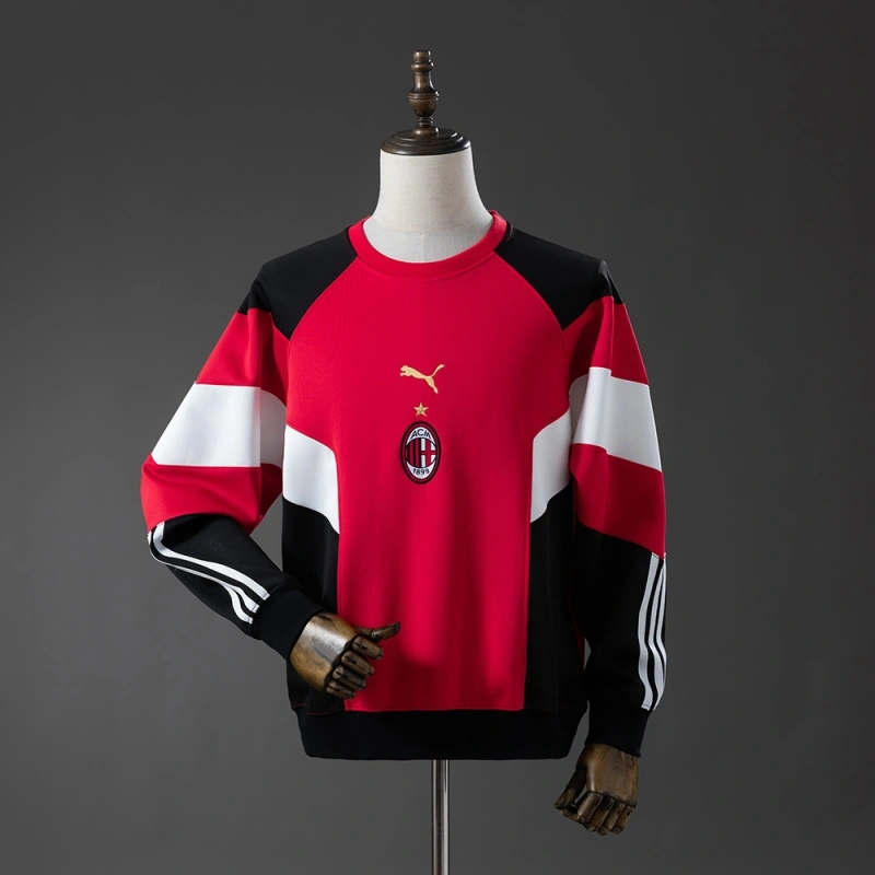 2025-26 AC Milan Long-Sleeved Sweatshirt - Red
