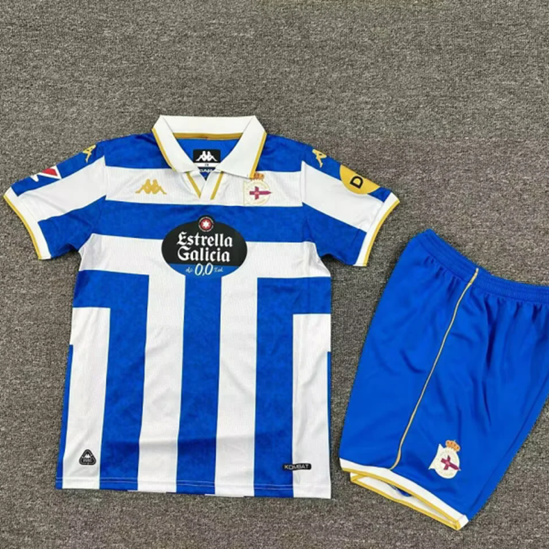 2025/26 Deportivo La Coruna Home Kids Kit
