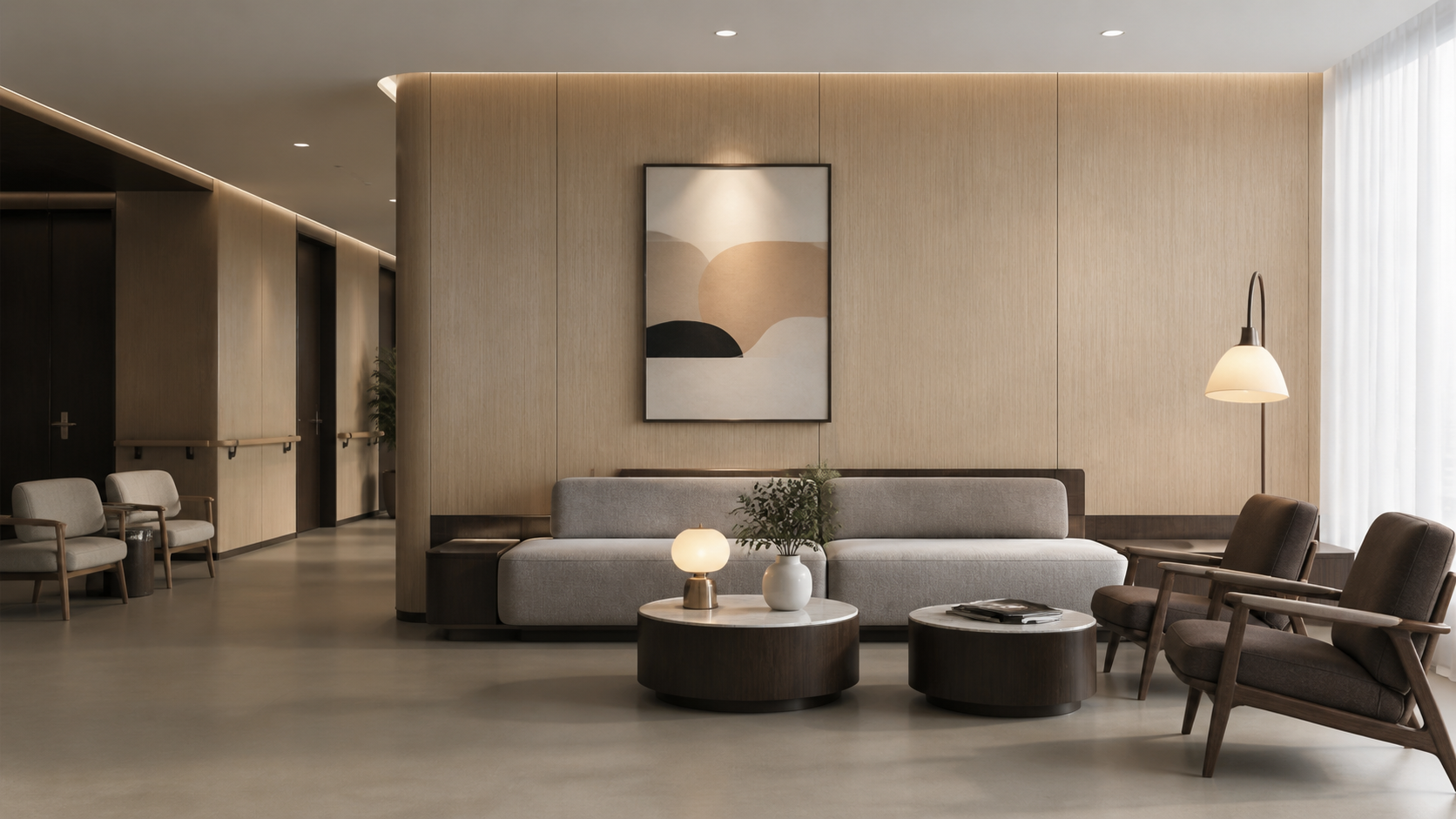 Windswept Oak,MY SHOP,Anxin Easy-Clean Wall Panels for Projects