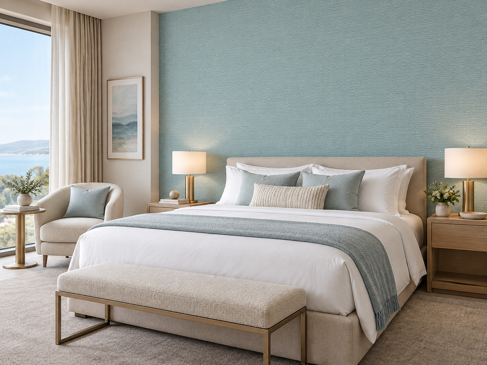 Sea Salt Blue Textured Roll Wall Covering,MY SHOP,Sea Salt Blue Textured Roll Wall Covering