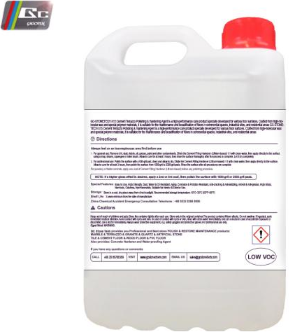 X15 GC-STONE TECH Cement Terrazzo 2-in-1 Hardening & Polishing Agent | High-Strength Floor Hardener & High-Gloss Polishing Lotion for Terrazzo & Concrete Surfaces,GC-StoneChem,X15 GC-STONE TECH Cement Terrazzo 2-in-1 Hardening & Polishing Agent | High-Strength Floor Hardener & High-Gloss Polishing Lotion for Terrazzo & Concrete Surfaces