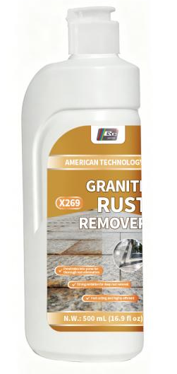 X269 GC-STONE TECH Granite Rust Remover | Colorless Low-Acid Oxidizing Liquid Rust Remover Specially Developed for Granite & Tile Rust Stain Removal Without Surface Damage,GC-StoneChem,X269 GC-STONE TECH Granite Rust Remover | Colorless Low-Acid Oxidizing Liquid Rust Remover Specially Developed for Granite & Tile Rust Stain Removal Without Surface Damage