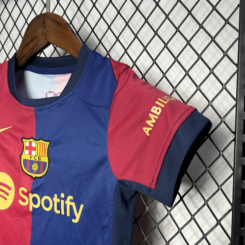24-25 Kids Barcelona Home Kit(Jersey+Short)