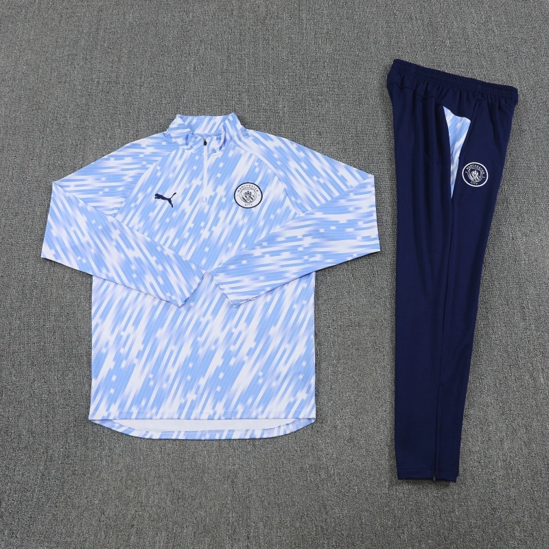 2025-26 Manchester City Training Kit (Sweatshirt+Pants) Blue