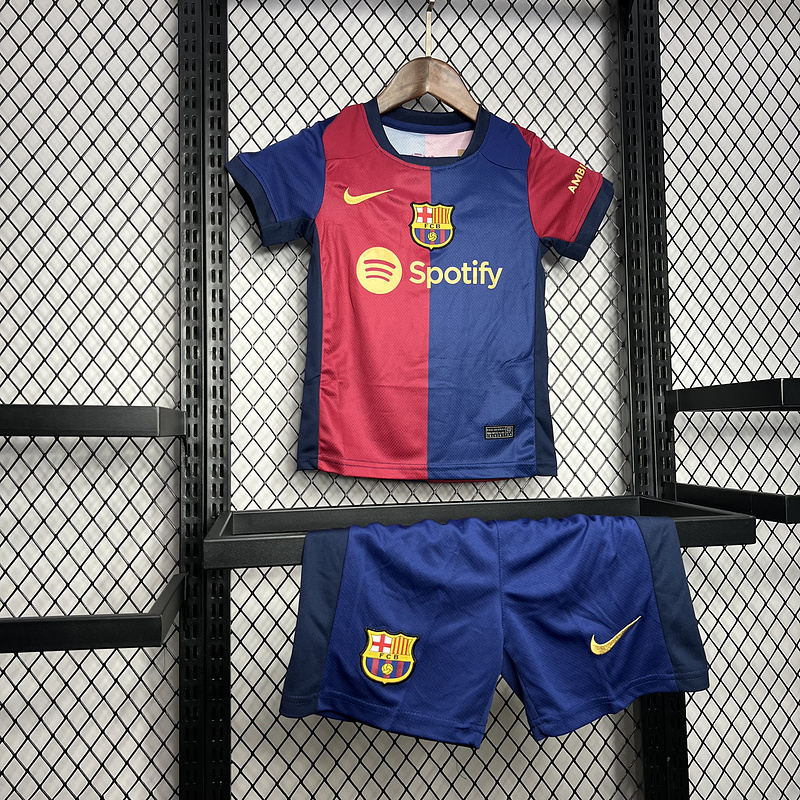 24-25 Kids Barcelona Home Kit(Jersey+Short)