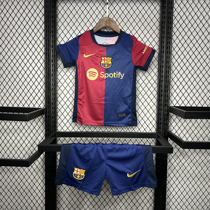 24-25 Kids Barcelona Home Kit(Jersey+Short)