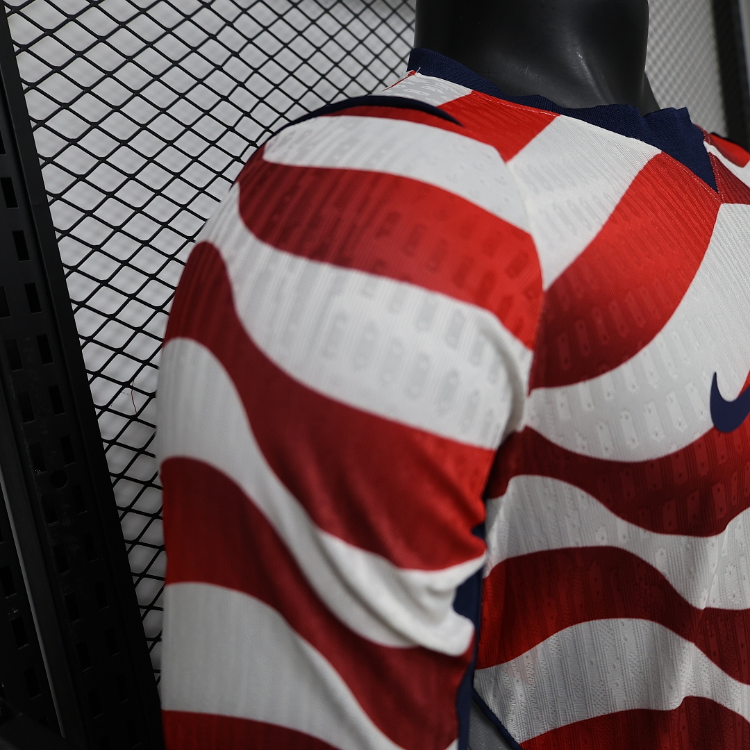 USA Authentic Soccer Jersey Home Long Sleeve Shirt World Cup 2026