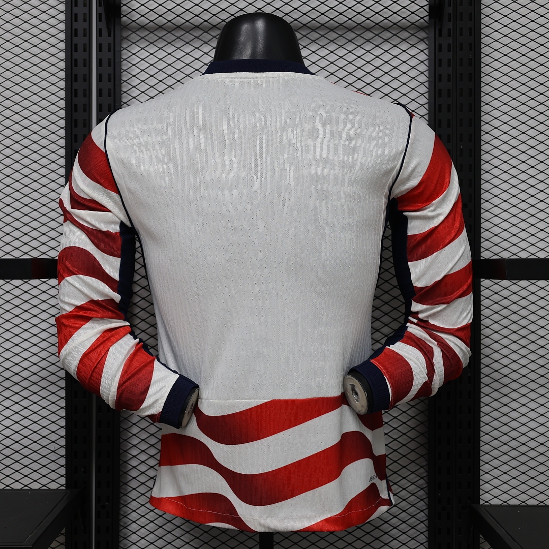 USA Authentic Soccer Jersey Home Long Sleeve Shirt World Cup 2026