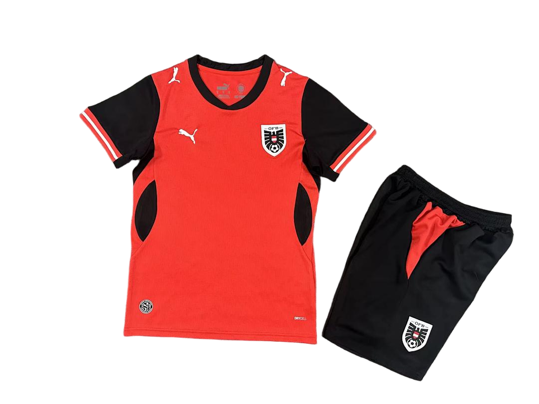 Austria Soccer Jersey Home Kids Kit Jersey+Shorts World Cup 2026