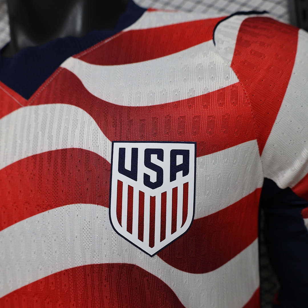 USA Authentic Soccer Jersey Home Long Sleeve Shirt World Cup 2026