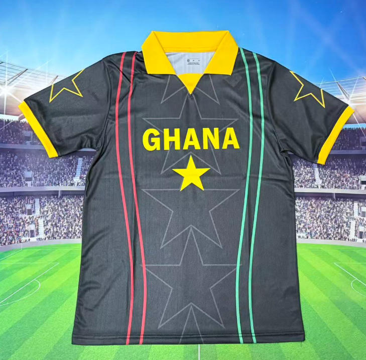 2026 World Cup Ghana Black Training Jersey  (Fan version)