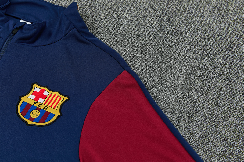 26 27 Barcelona Royal Blue training suit set adults and kids