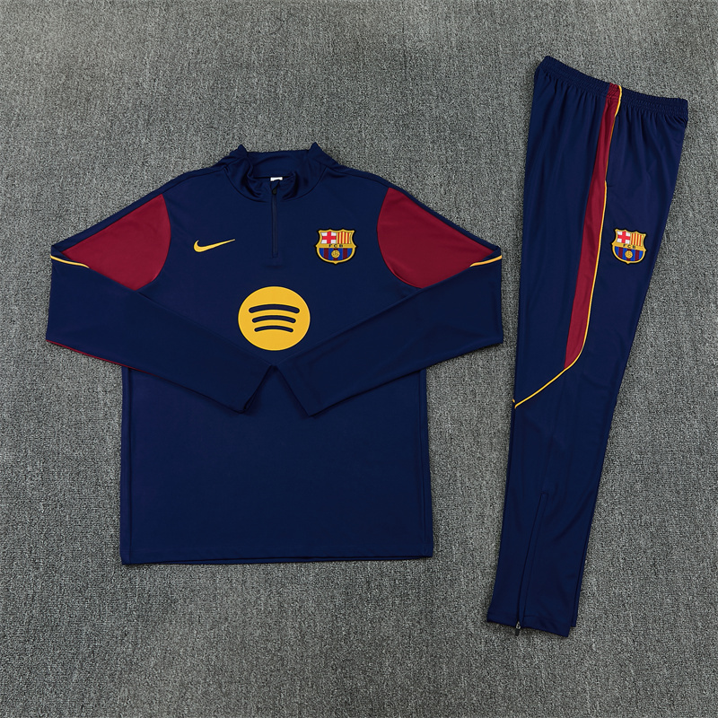 26 27 Barcelona Royal Blue training suit set adults and kids