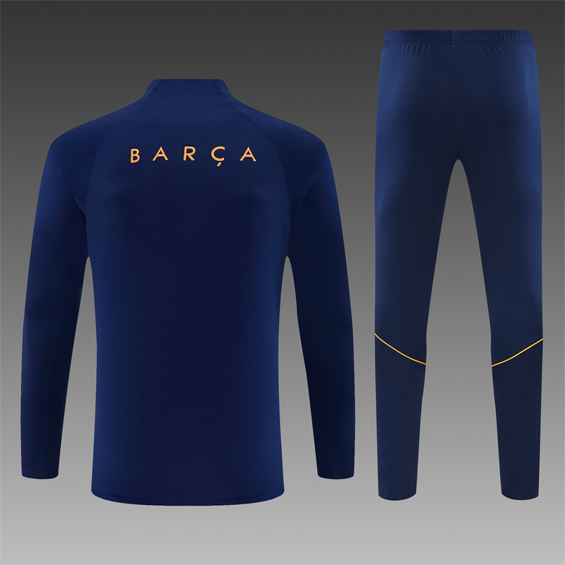 26 27 Barcelona Royal Blue training suit set adults and kids