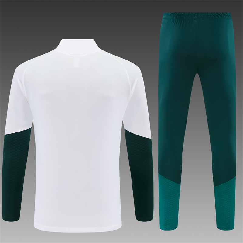 2026 27 Real Madrid White paired with green suit set adults and kids(Player version)