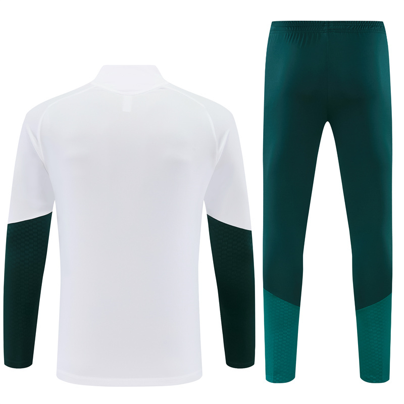 2026 27 Real Madrid White paired with green suit set adults and kids(Player version)