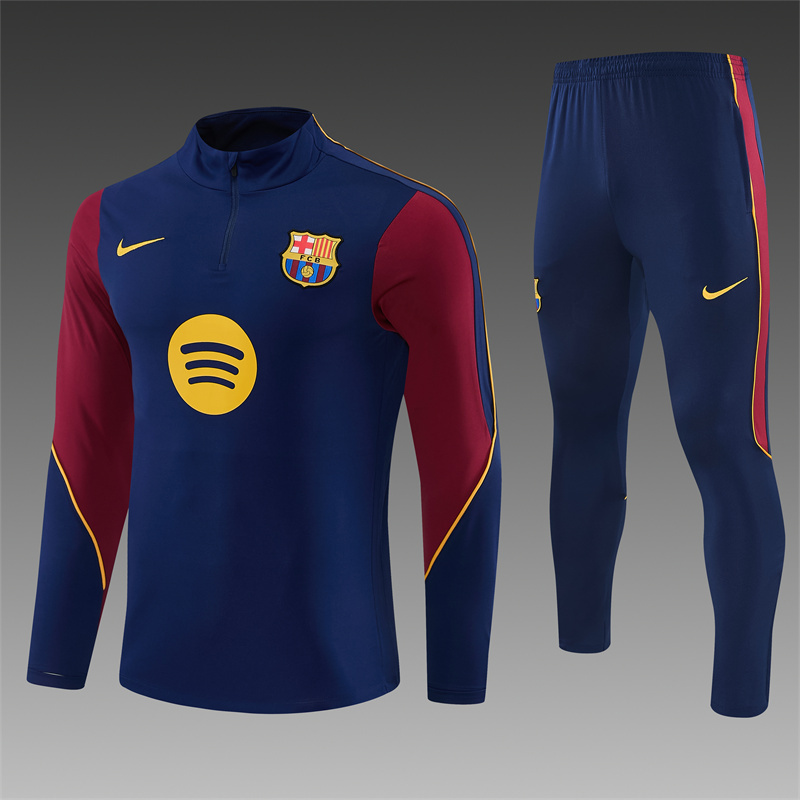 26 27 Barcelona Royal Blue training suit set adults and kids