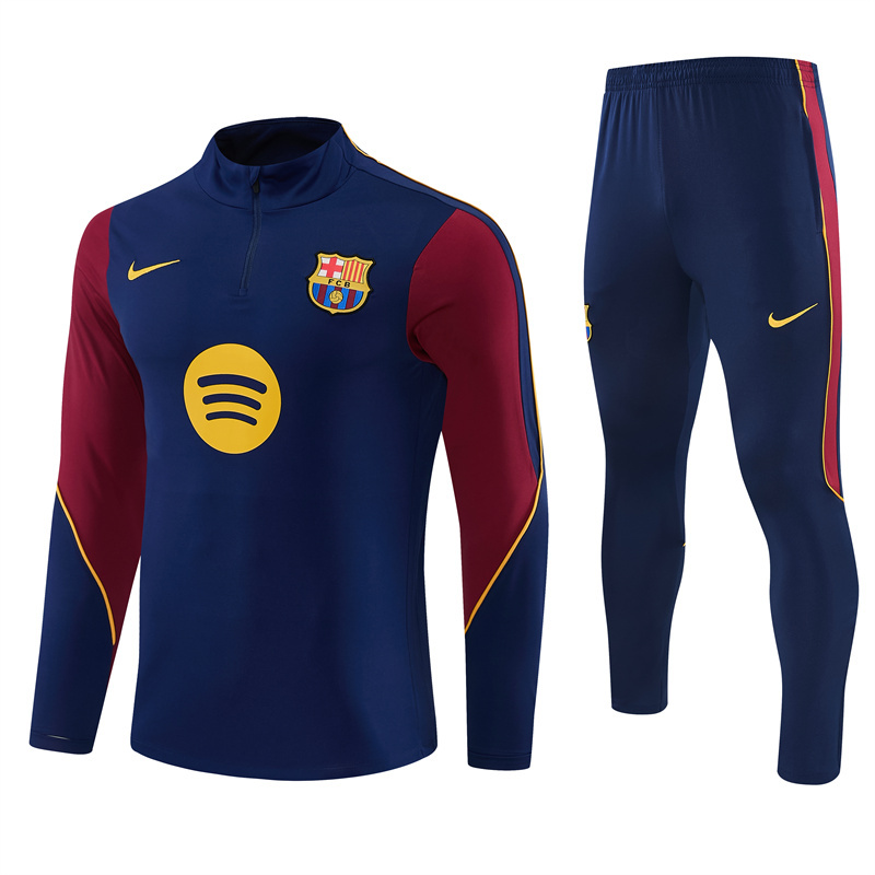 26 27 Barcelona Royal Blue training suit set adults and kids
