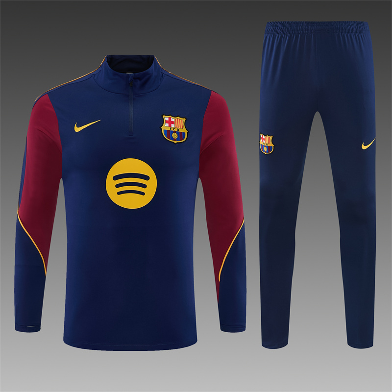 26 27 Barcelona Royal Blue training suit set adults and kids