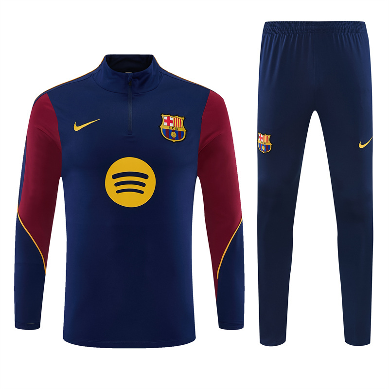 26 27 Barcelona Royal Blue training suit set adults and kids