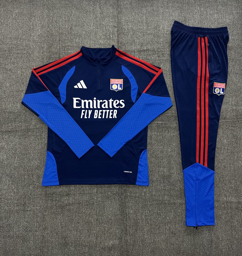2026 27 Lyon Royal Blue suit set adults and kids