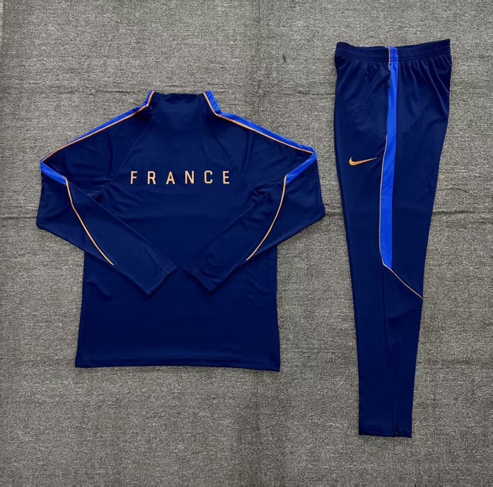 2026 27 France Royal Blue Football Tracksuit for Adults and Kids