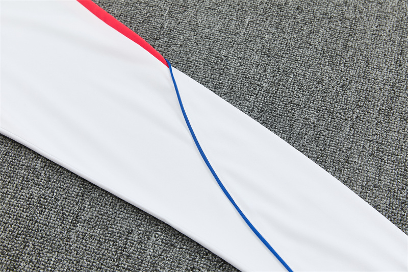 2026 27 Paris White paired with orange red PSG Football Tracksuit for Adults and Kids