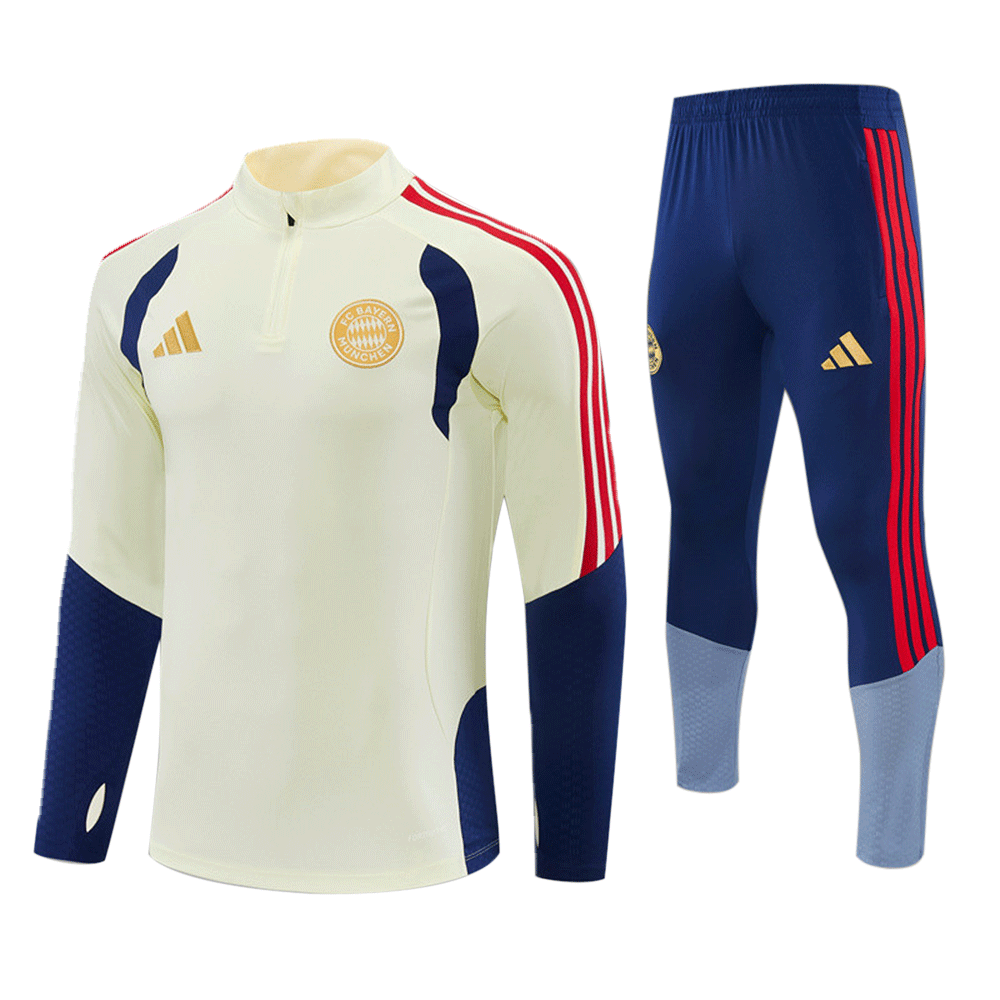 2026 27 Bayern Beige Football Tracksuit for Adults and Kids