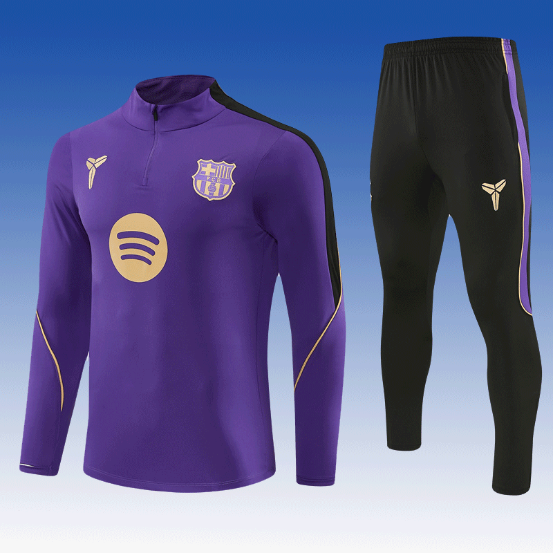 2026 27 Barcelona Purple training suit set adults and kids