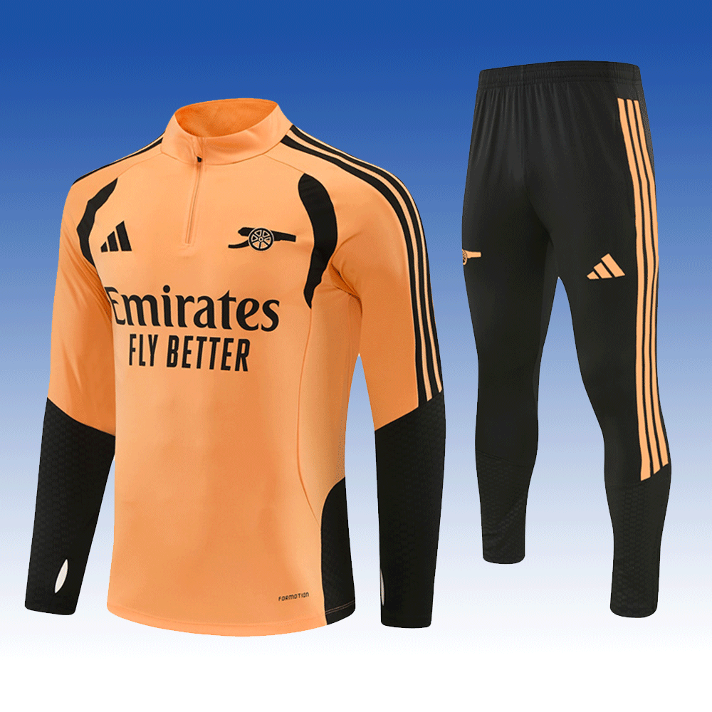 2026 27 Arsenal Orange Tracksuit set adults and kids