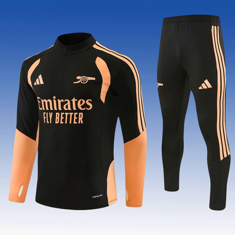 2026 27 Arsenal Black Tracksuit set adults and kids