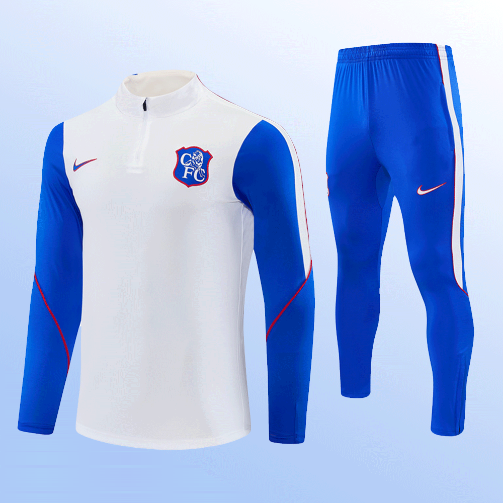 2026 27 Chelsea White Tracksuit set adults and kids