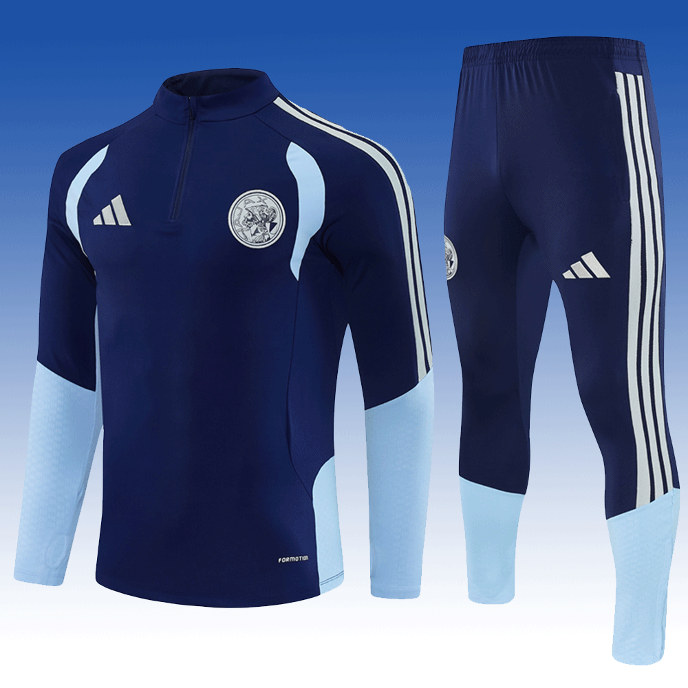 2026 27 Ajax Royal Blue Football Tracksuit for Adults and Kids