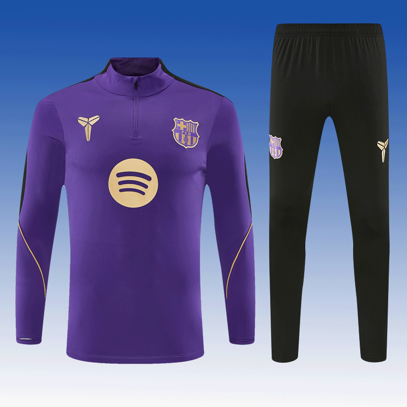 2026 27 Barcelona Purple training suit set adults and kids