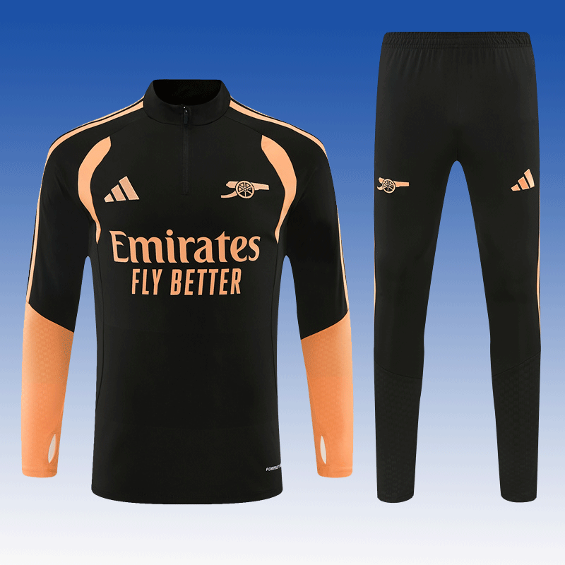 2026 27 Arsenal Black Tracksuit set adults and kids