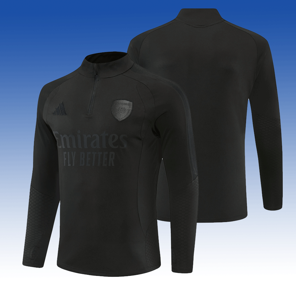 2026 27 Arsenal Black Tracksuit set adults and kids（All black version）