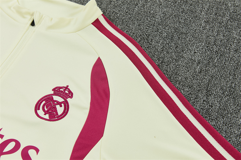 2026 27 Real Madrid Beige Tracksuit set adults and kids