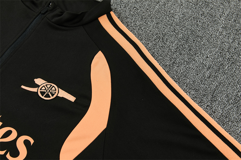 2026 27 Arsenal Black Tracksuit set adults and kids