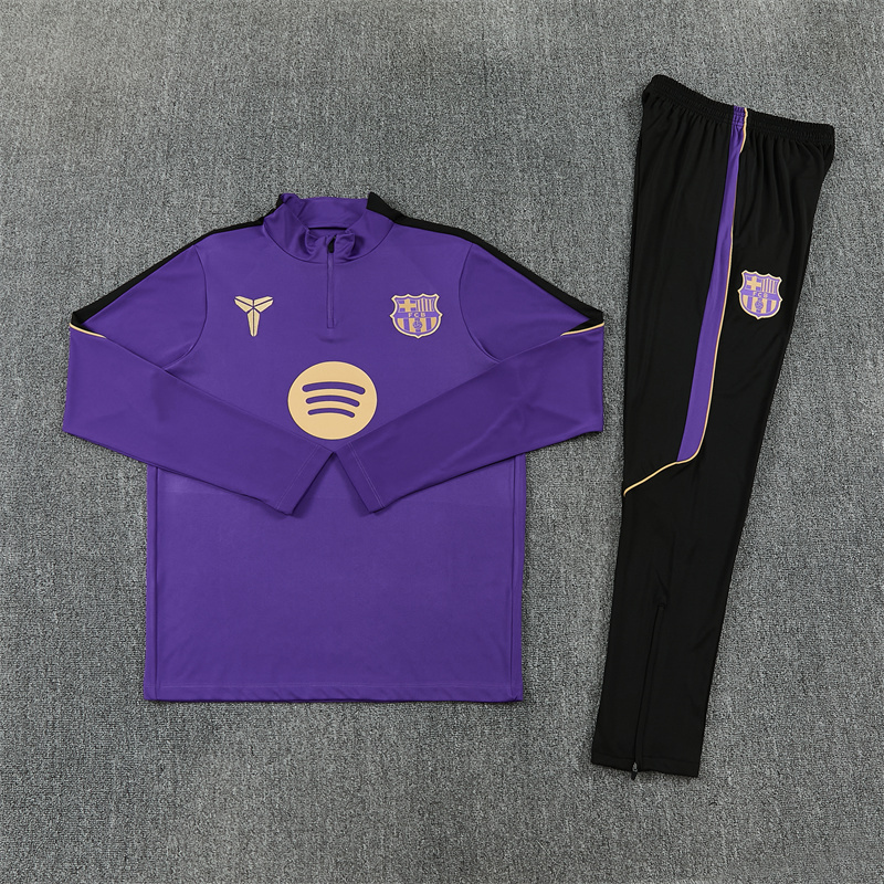 2026 27 Barcelona Purple training suit set adults and kids