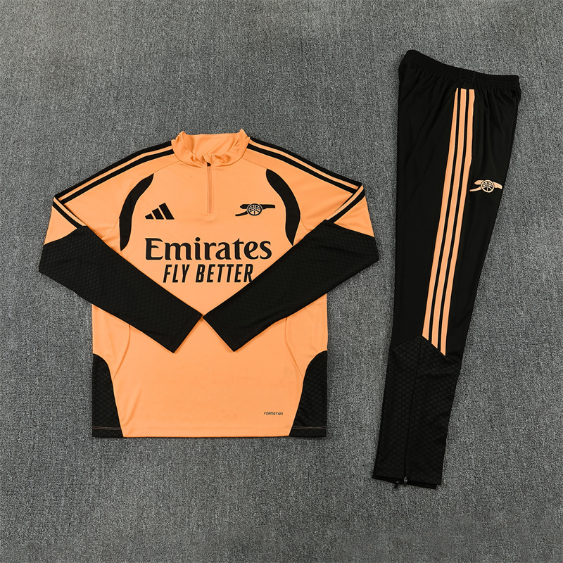 2026 27 Arsenal Orange Tracksuit set adults and kids