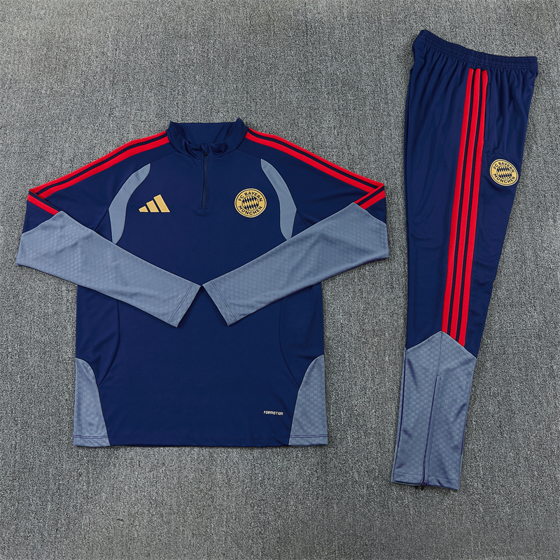 2026 27 Bayern Munich Royal Blue Football Tracksuit for Adults and Kids