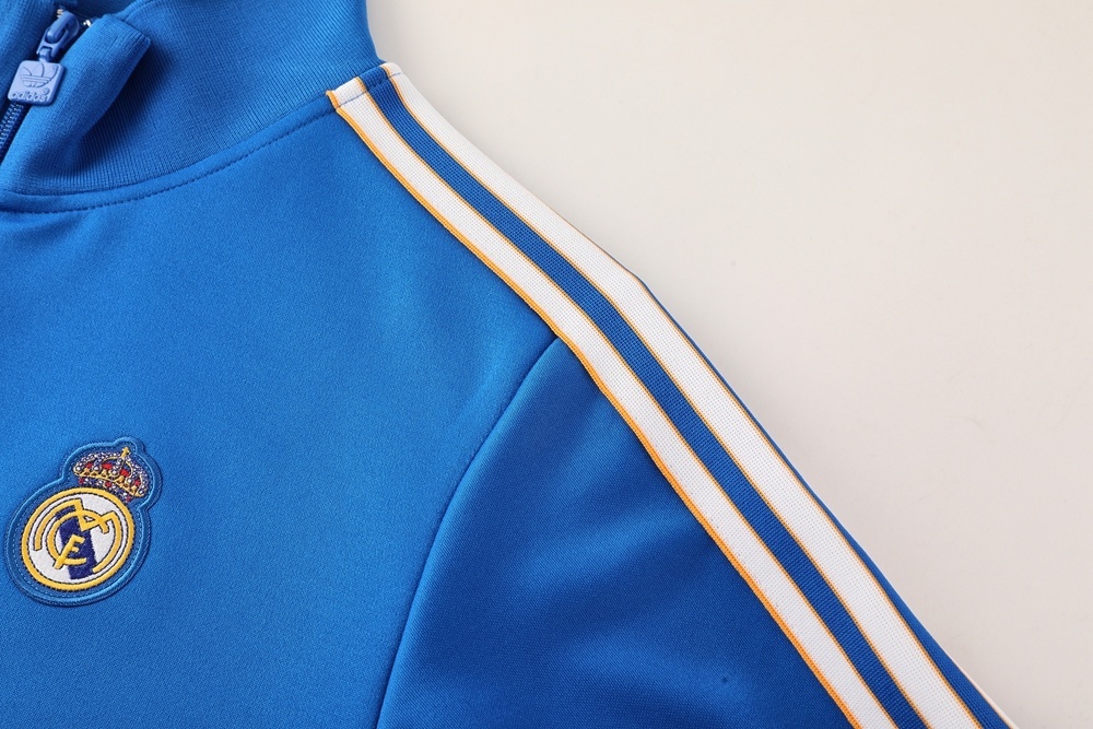 25 26 Real Madrid blue jacket Tracksuit set adults