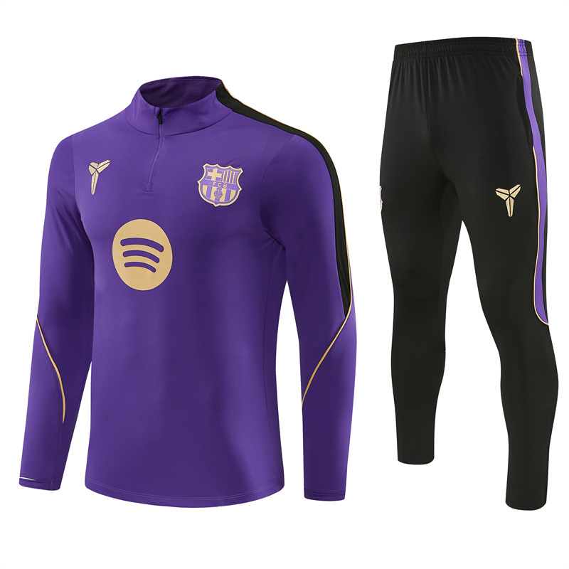 2026 27 Barcelona Purple training suit set adults and kids