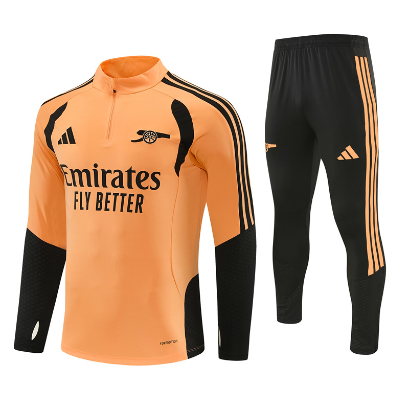 2026 27 Arsenal Orange Tracksuit set adults and kids