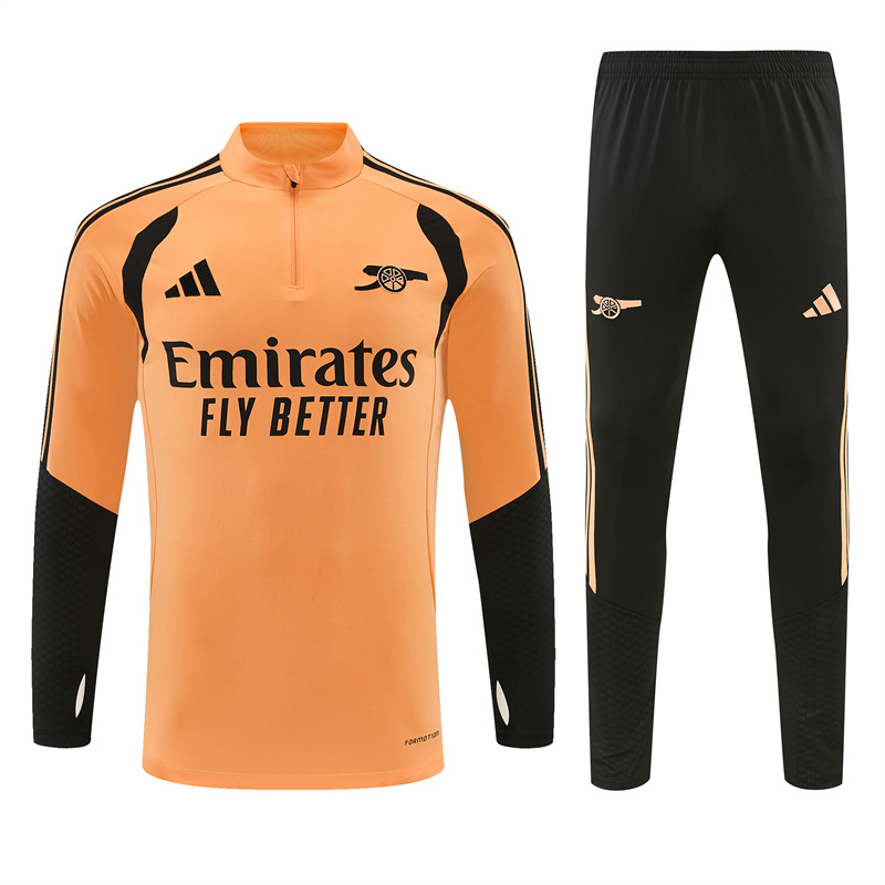 2026 27 Arsenal Orange Tracksuit set adults and kids