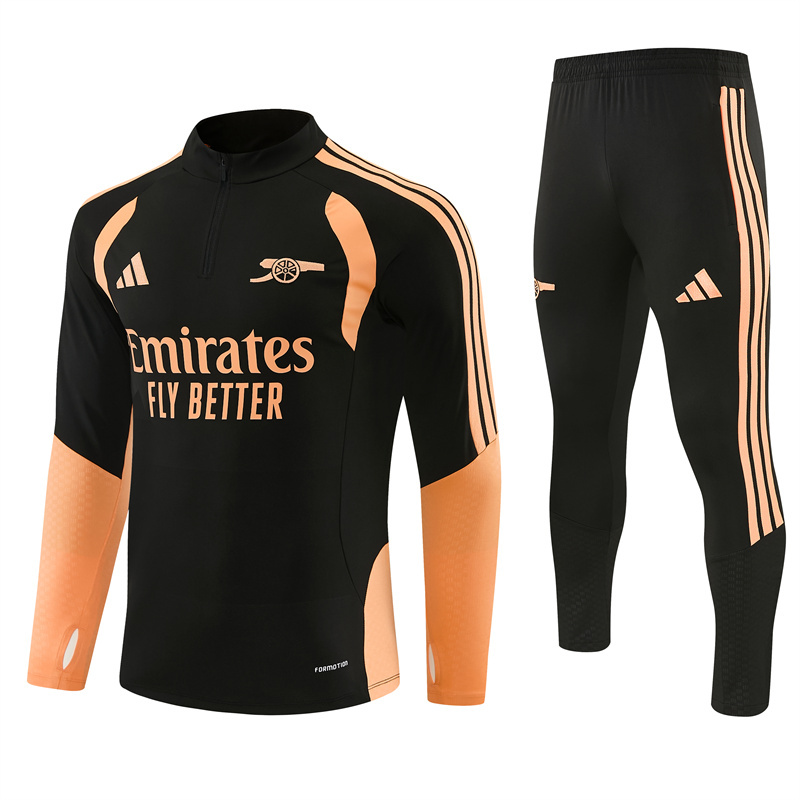 2026 27 Arsenal Black Tracksuit set adults and kids