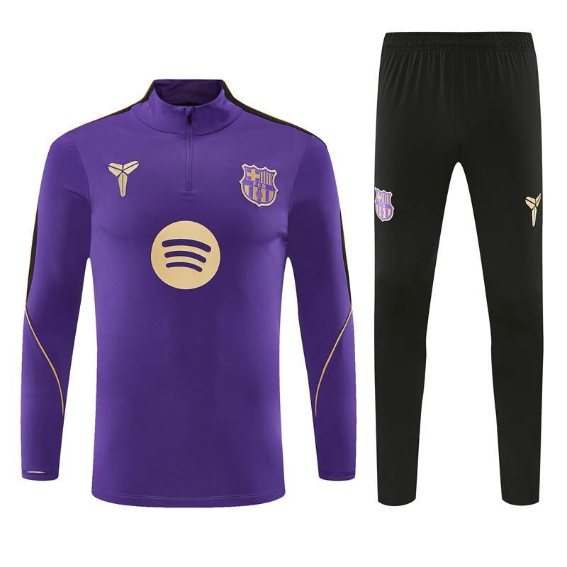 2026 27 Barcelona Purple training suit set adults and kids